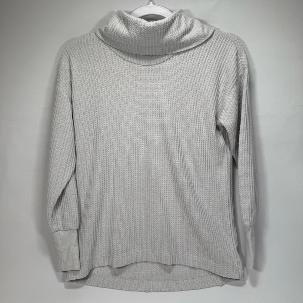Loft Lou & Grey Brushed Wafflestitch Cowl Tunic Top XSP XS Petite Sweater Shirt - Picture 1 of 5